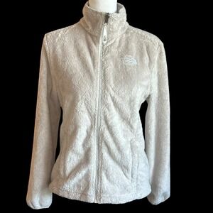 The North Face Jacket Women's Small Ivory Fleece Jacket Full Zip Soft Cozy